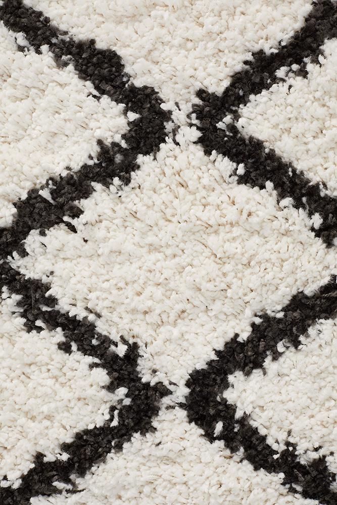 Beni Ourain Inspired Berber Tantan Cream White Shag Rug