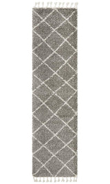 Beni Ourain Inspired Berber Tiznit Grey Shag Rug