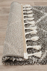 Beni Ourain Inspired Berber Tiznit Grey Shag Rug