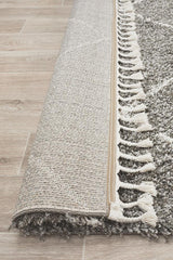 Beni Ourain Inspired Berber Tiznit Grey Shag Rug