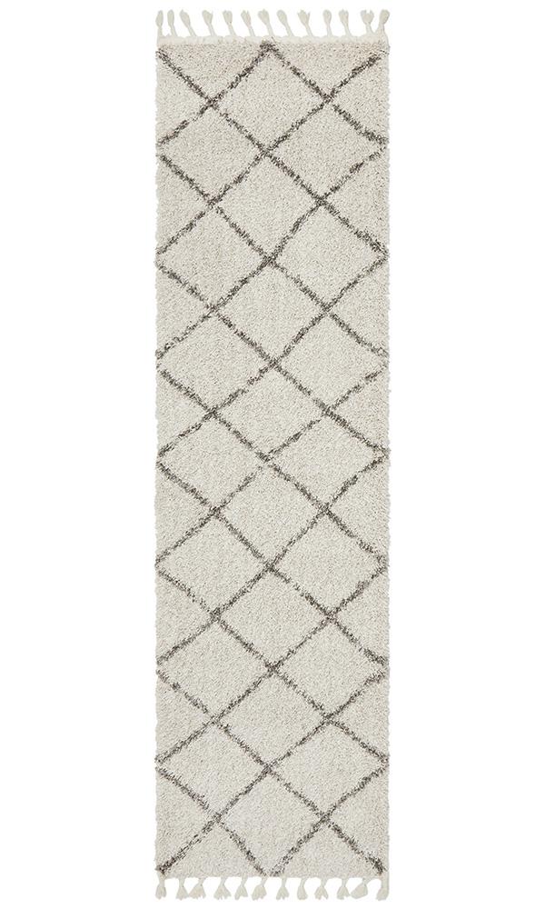 Beni Ourain Inspired Berber Tiznit Natural Shag Rug