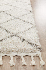 Beni Ourain Inspired Berber Tiznit Natural Shag Rug