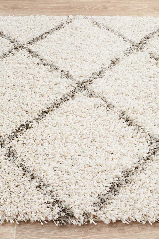 Beni Ourain Inspired Berber Tiznit Natural Shag Rug