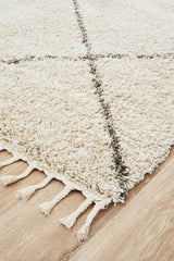 Beni Ourain Inspired Berber Tiznit Natural Shag Rug