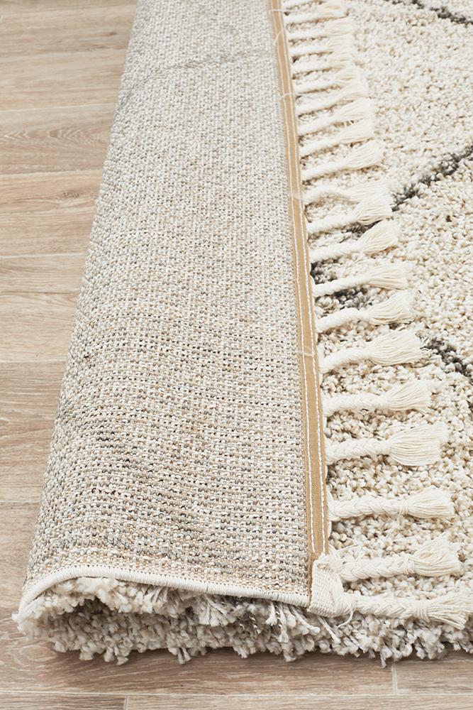 Beni Ourain Inspired Berber Tiznit Natural Shag Rug