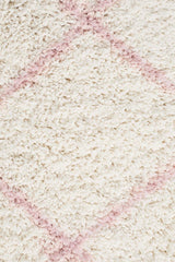 Beni Ourain Inspired Berber Tiznit Pink Shag Rug