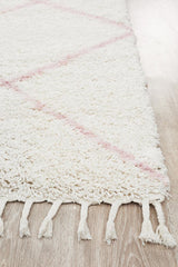 Beni Ourain Inspired Berber Tiznit Pink Shag Rug