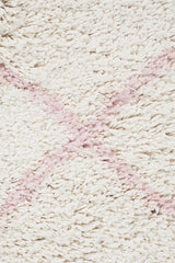 Beni Ourain Inspired Berber Tiznit Pink Shag Rug