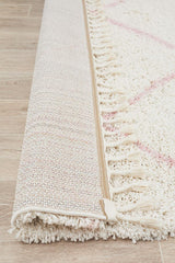 Beni Ourain Inspired Berber Tiznit Pink Shag Rug