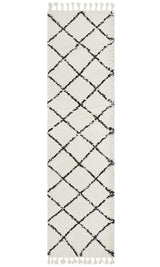 Beni Ourain Inspired Berber Tiznit Cream White Shag Rug