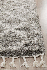 Beni Ourain Inspired Berber Safi Grey Shag Rug