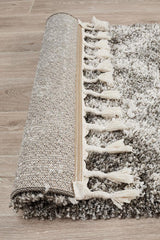 Beni Ourain Inspired Berber Safi Grey Shag Rug