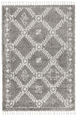 Beni Ourain Inspired Berber Safi Grey Shag Rug