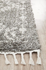 Beni Ourain Inspired Berber Safi Grey Shag Rug