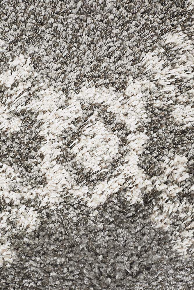 Beni Ourain Inspired Berber Safi Grey Shag Rug