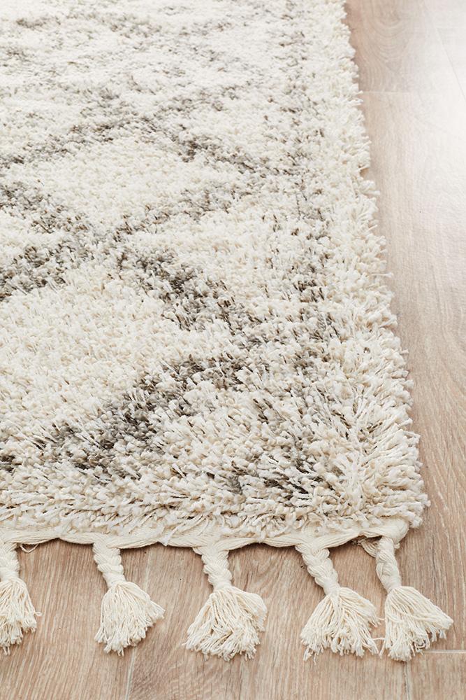 Beni Ourain Inspired Berber Safi Natural Shag Rug