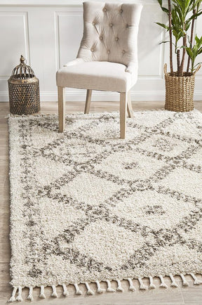 Beni Ourain Inspired Berber Safi Natural Shag Rug - Lost Design Society