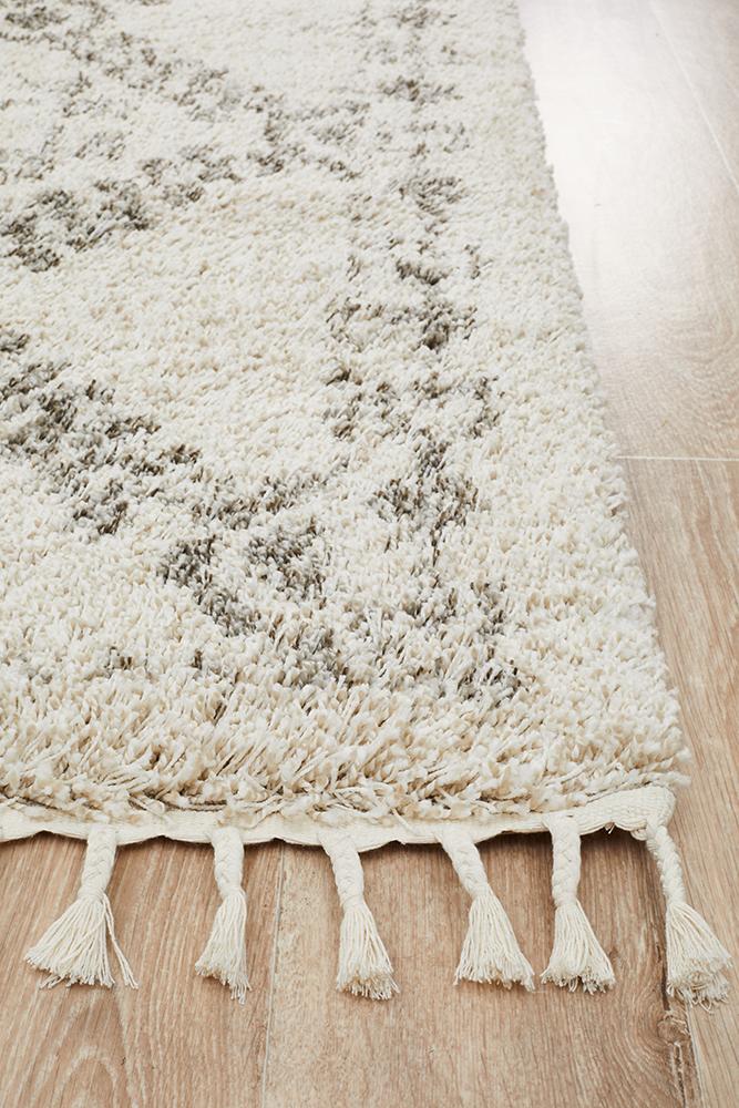 Beni Ourain Inspired Berber Safi Natural Shag Rug