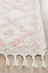 Beni Ourain Inspired Berber Safi Pink Shag Rug