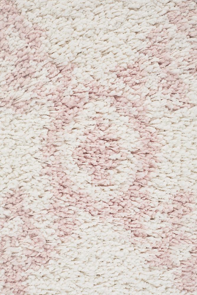 Beni Ourain Inspired Berber Safi Pink Shag Rug