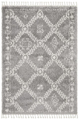 Beni Ourain Inspired Berber Safi Silver Shag Rug