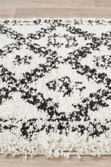 Beni Ourain Inspired Berber Safi Cream White Shag Rug