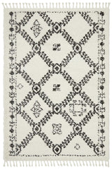 Beni Ourain Inspired Berber Safi Cream White Shag Rug