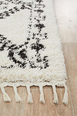 Beni Ourain Inspired Berber Safi Cream White Shag Rug