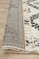 Beni Ourain Inspired Berber Safi Cream White Shag Rug