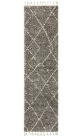 Beni Ourain Inspired Berber Samara Grey Shag Rug