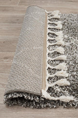 Beni Ourain Inspired Berber Samara Grey Shag Rug