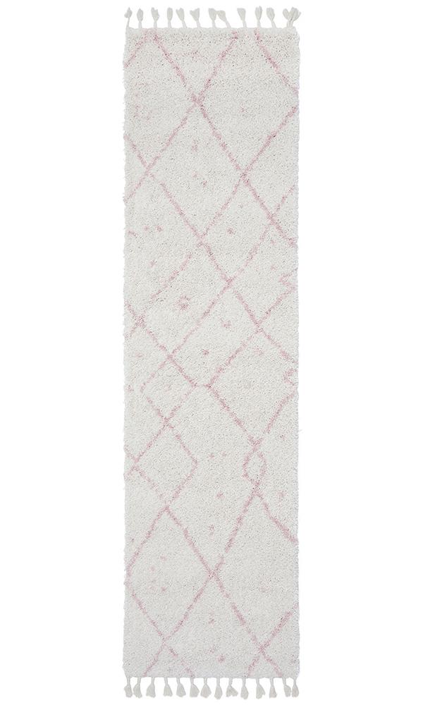 Beni Ourain Inspired Berber Samara Pink Shag Rug