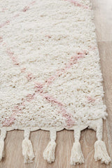 Beni Ourain Inspired Berber Samara Pink Shag Rug