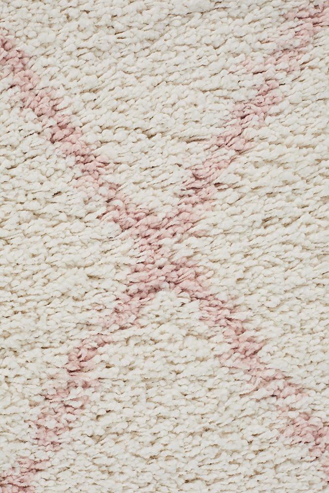 Beni Ourain Inspired Berber Samara Pink Shag Rug