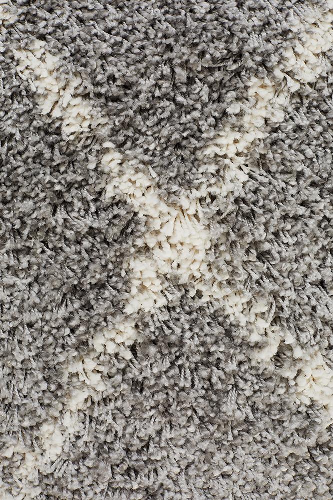 Beni Ourain Inspired Berber Samara Silver Shag Rug