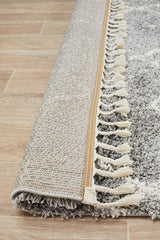 Beni Ourain Inspired Berber Samara Silver Shag Rug