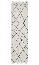 Beni Ourain Inspired Berber Samara Cream White Shag Rug