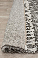 Beni Ourain Inspired Berber Larache Grey Shag Rug