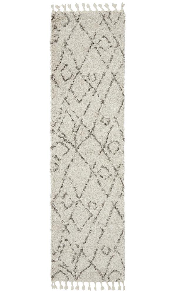 Beni Ourain Inspired Berber Larache Natural Shag Rug