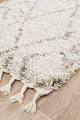 Beni Ourain Inspired Berber Larache Natural Shag Rug