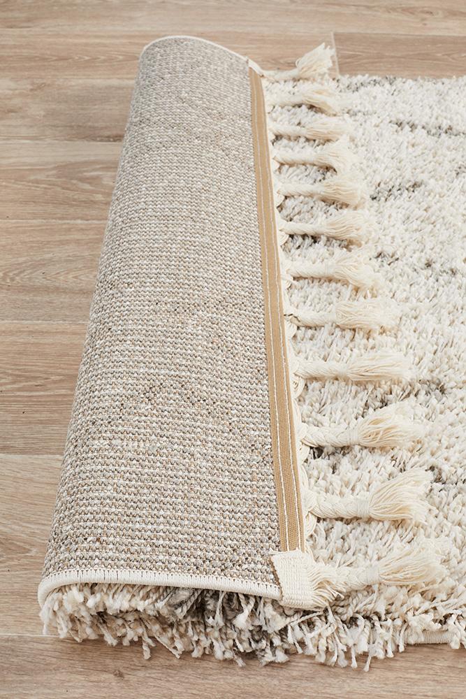 Beni Ourain Inspired Berber Larache Natural Shag Rug