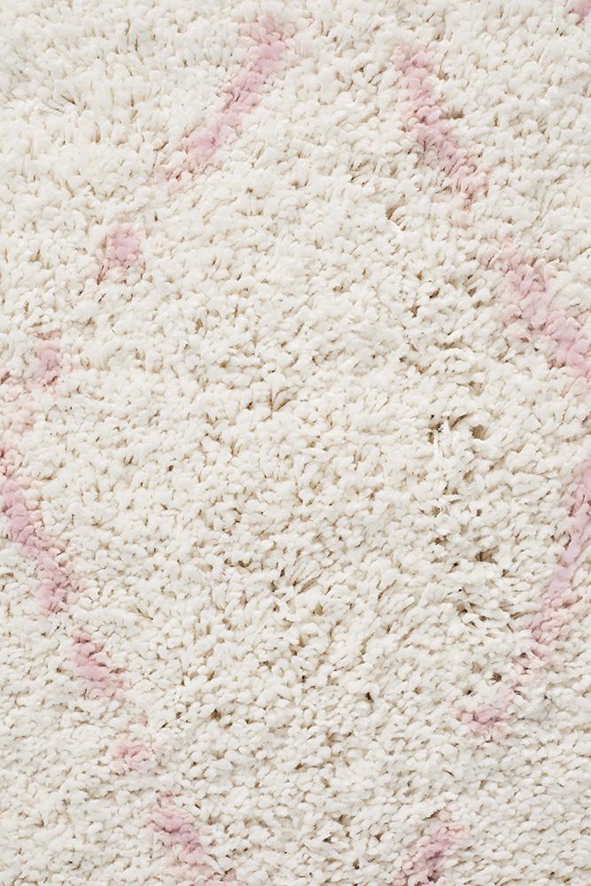 Beni Ourain Inspired Berber Larache Pink Shag Rug