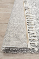 Beni Ourain Inspired Berber Larache Silver Shag Rug