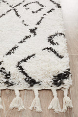 Beni Ourain Inspired Berber Larache White Shag Rug