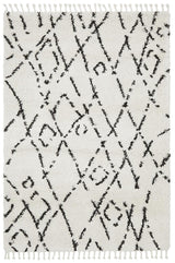 Beni Ourain Inspired Berber Larache White Shag Rug