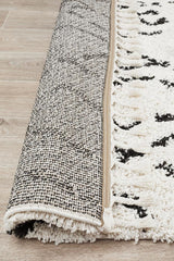 Beni Ourain Inspired Berber Larache White Shag Rug