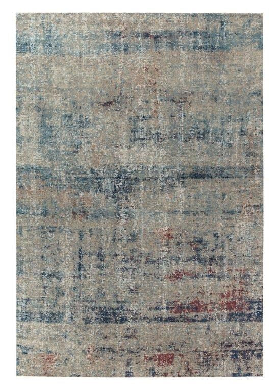 Santana Blue Abstract Transitional Rug