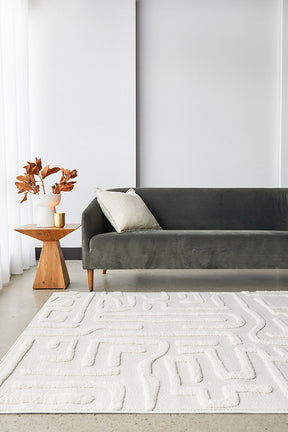 Asta Abstract Off-White Rug - Lost Design Society