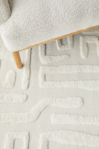 Asta Abstract Off-White Rug
