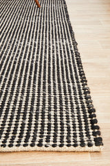 Carlos Felted Wool Rug Black Natural